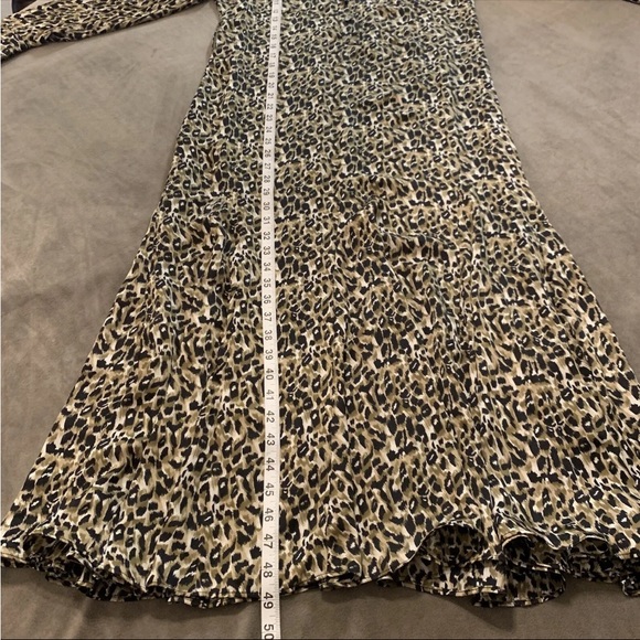 Equipment Femme Animal Print 100% Silk Maxi Shirt Dress Small Long Sleeve Collar - Picture 10 of 10